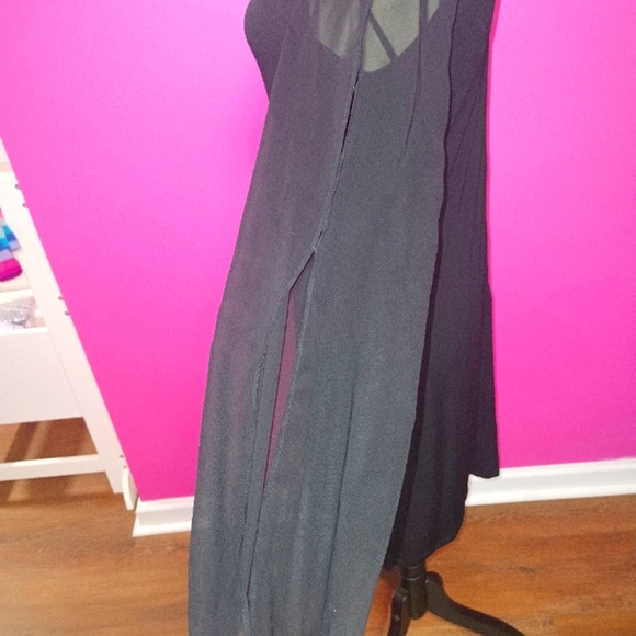 Ivanka Trump ladies elegant black split sleeve midi dress (Size 10) - Picture 4 of 7